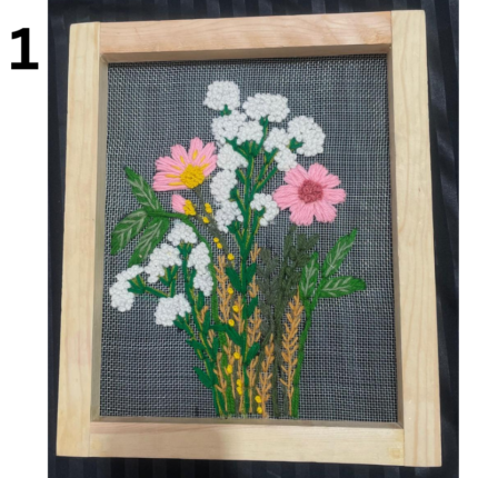 Embroidered Wooden Wall Hangings
